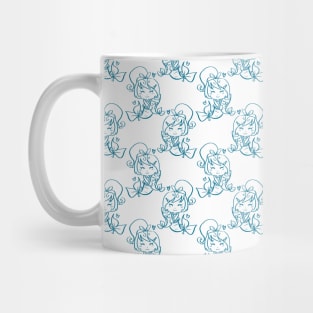 Mermaid and Fish Pattern Mug